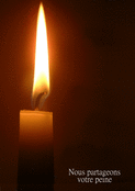 Flamme de r&eacute;confort dans l'obscurit&eacute;